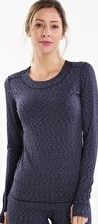 Cuddl Duds, 1297[^]265344 Womens Flexfit Long Sleeve Crew - Navy Space Dye