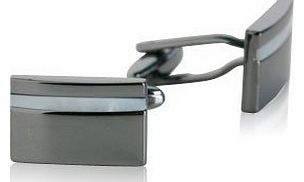 Mother of Pearl Gun Metal Cufflinks