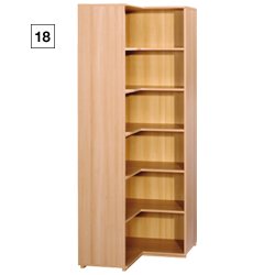 curve Modern Office Furniture Corner Bookcase -