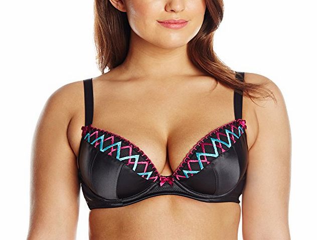 Womens Love Struck Full Cup Everyday Bra, Black/Multicoloured, 38G