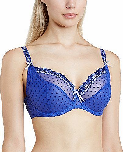 Curvy Kate Womens Princess Balcony Full Cup Everyday Bra, Blue (Night/Silver), 38GG