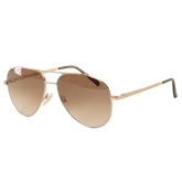 Cutler and Gross Gold Aviator Sunglasses