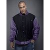 College Varsity Jacket (Black/Purple)