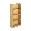 Dams International OPEN FRONT BOOKCASE 3 SHELVES OAK W756 x D306 X