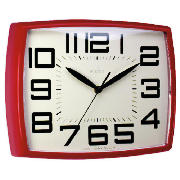 Red Retro Wall Clock