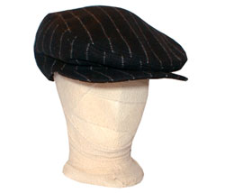 Pinstripe flat cap