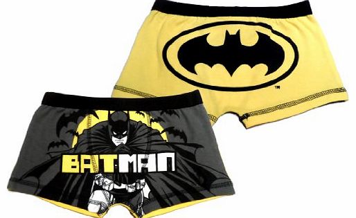 BOYS KIDS DC COMICS SPIDERMAN BATMAN AVENGER BOXER SHORTS TRUNKS 4-5 5-6 7-8 9-10 (9-10 Years, Batman - Logo)