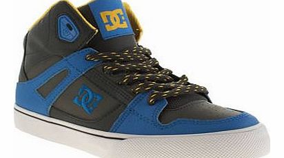 kids dc shoes grey spartan hi boys youth