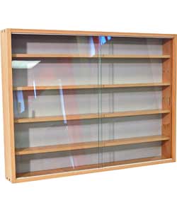 Deco Beech 2 Glass Door Display Cabinet