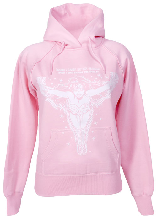 Ladies Pink Superheroes Lost My Lipgloss Hoodie