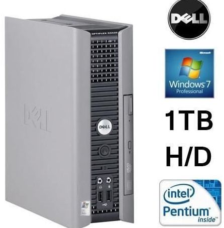 ECO QUIET ULTRA SMALL DELL PC 1000GB H/D 4GB MEMORY DUAL CORE WIN7 WIFI (P4-7)