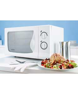 White Manual Microwave