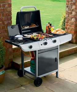 2 Burner Gas BBQ with Side Burner