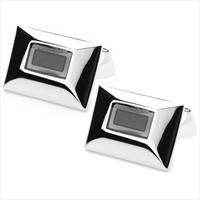 denisonboston Graphite Str Wide Cufflinks by