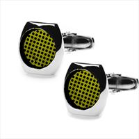 denisonboston Green Skimm Super Dot Cufflinks by