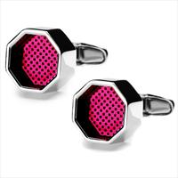 denisonboston Red Roman Super Dot Cufflinks by