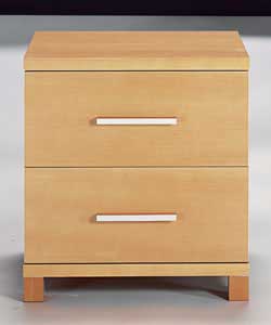 2-Drawer Bedside Chest - Beech