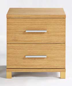 2-Drawer Bedside Chest - Oak