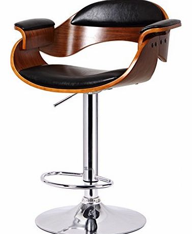 Designer Boss Walnut & Black Breakfast Bar stool Home Kitchen