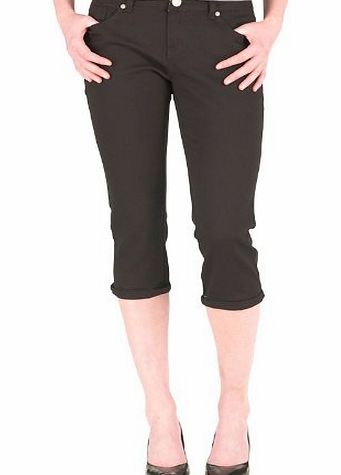 Designer ME Womens Onfire 3/4 Trousers Black Girls Ladies (18 UK 18 To Fit Waist 35`` Euro 44)