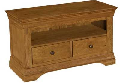 French Style Oak Double TV Unit