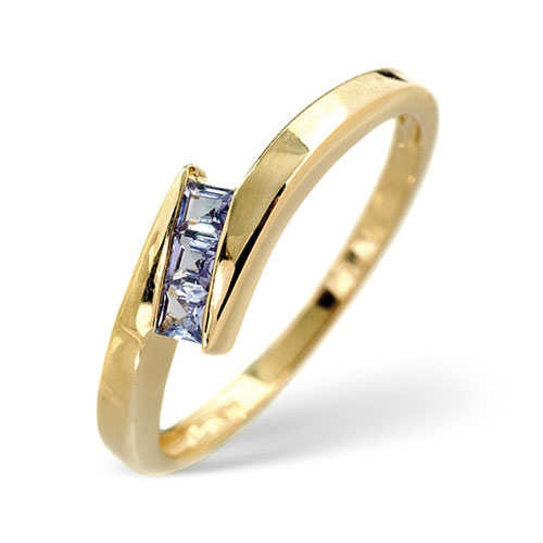 0.18 Ct Tanzanite Ring In 9 Carat Yellow Gold