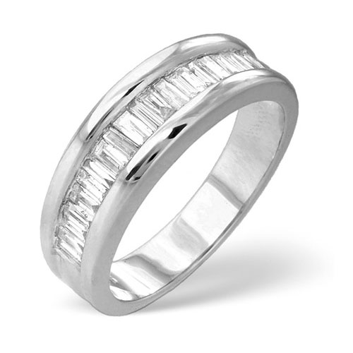 1 Carat Gents Diamond Ring In 9 Carat White Gold