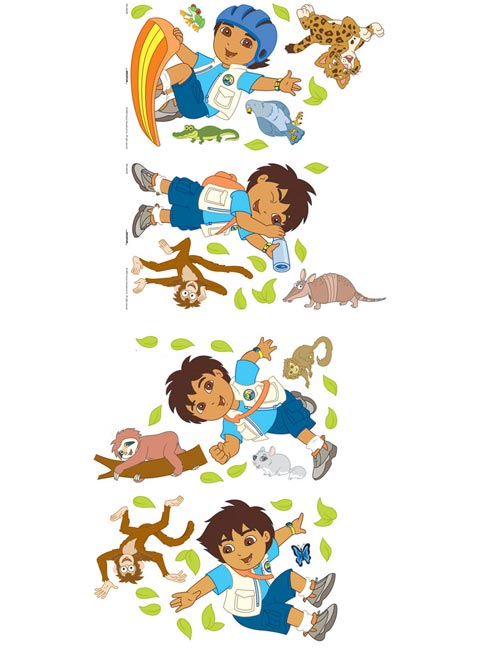 Go Diego, Go! Wall Stickers Stikarounds 42 pieces