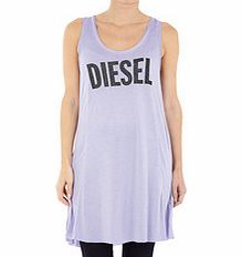 Purple slouchy sleeveless dress