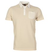 Topaz White and Beige Striped Slim Fit