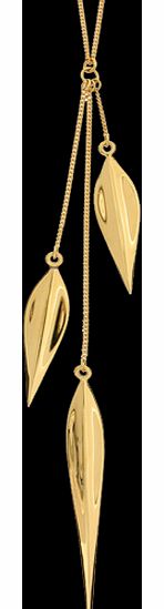 22ct Yellow Gold Vermeil Three Leaf