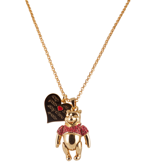 Gold Plated Swarovski Winnie The Pooh Necklace