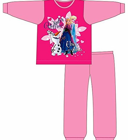 Kids Girls Toddlers Disney Frozen Queen Elsa Anna Pyjamas Childrens 2 Piece Set Pjs Long Sleeves Winter Magic Size 2-3 Years