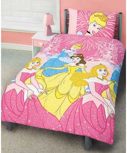 Princess Shimmering Single Bed Duvet Set