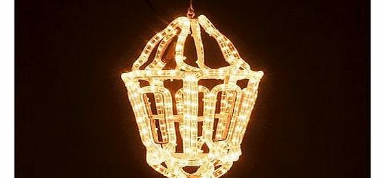 Snow White Indoor/ Outside Christmas Lantern Rope Light, 6 m, Soft White