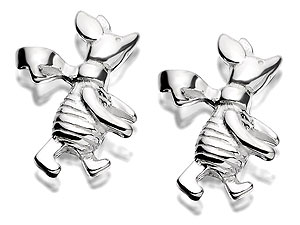 Sterling Silver Piglet Walking Earrings