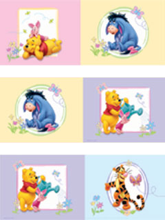 Winnie the Pooh Border `00 Acre Wood`Design Self Adhesive