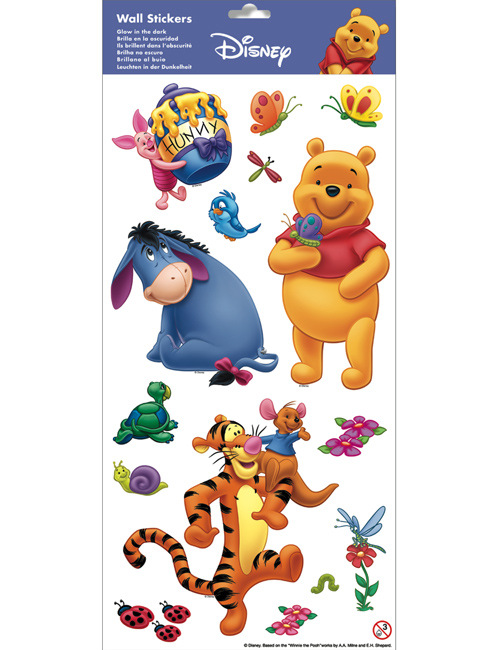Winnie The Pooh Glow In The Dark Wall Stickers