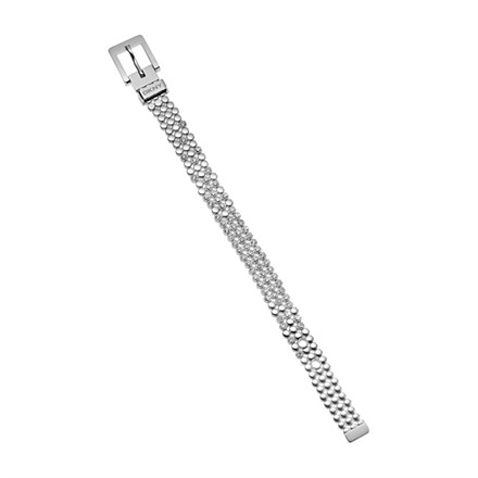 Ladies Steel Cubic Zirconia Stretch Buckle