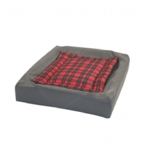 Danish Design Pet Lounger Grey/Red Tartan