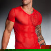 2584 red mesh T-shirt