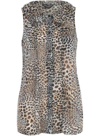 Animal print sleeveless blouse DP56287011