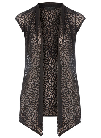 Dorothy Perkins Black animal burnout cardigan