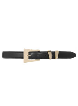 Black double keeper belt