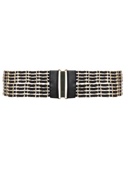 Black elastic link belt