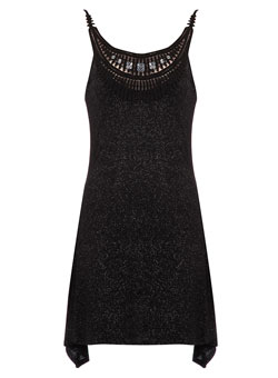 Dorothy Perkins Black foil trim tunic