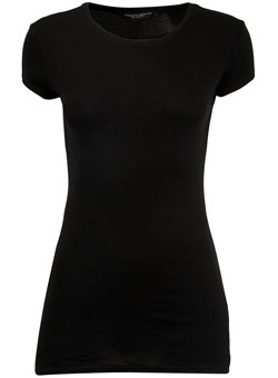 Black long line t-shirt