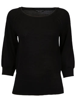 Black slash neck jumper