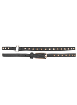 Black stud skinny belt