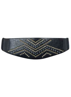 Black studded cummerbund belt